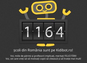 1164 școli din România sunt pe Kidibot! Felicitări vouă, dragi dascăli și părinți!