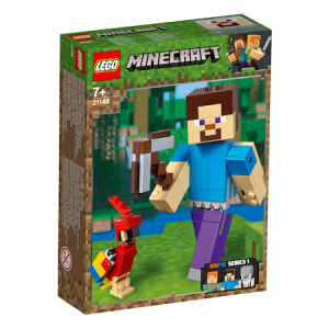 LEGO® Minecraft - Steve Minecraft BigFig cu papagal 21148